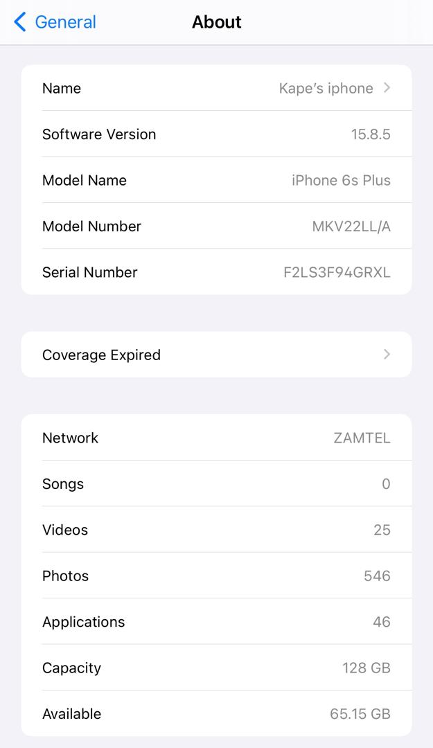 Apple iPhone 6S Plus, 128GB Unlocked T-Mobile